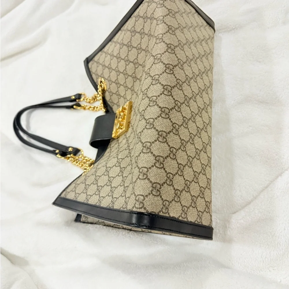 Elegant Designer Beige and Black Tote Bag - Picture 4 of 14